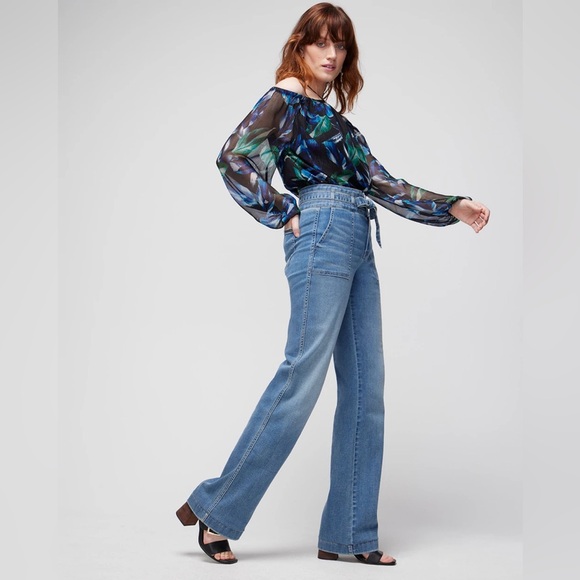 New White House Black Market Off-the-Shoulder
Metallic Cross-Neck Blouse - Picture 3 of 6